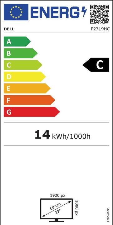 Energie-Label Dell P2719HC (1920 x 1080 Pixel, 27")