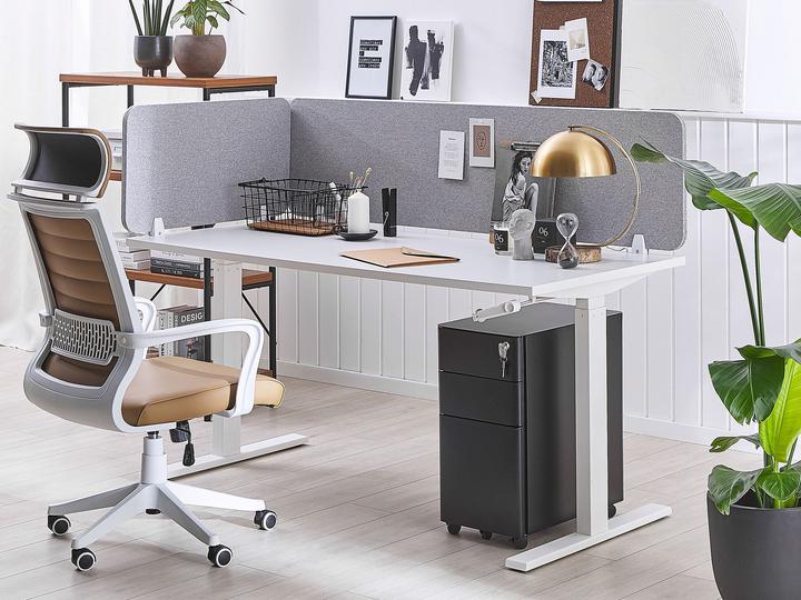 Immagine prodotto Beliani Divisorio per scrivania grigio chiaro 80 x 40 cm WALLY (80 x 40 cm)
