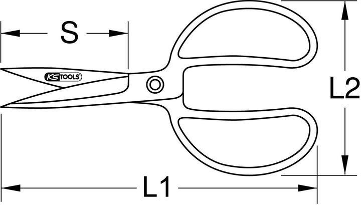 Produktbild KS Tools BERYLLIUMplus Vielzweckschere, funkenfrei, Gesamtlänge 210 mm (21 cm)
