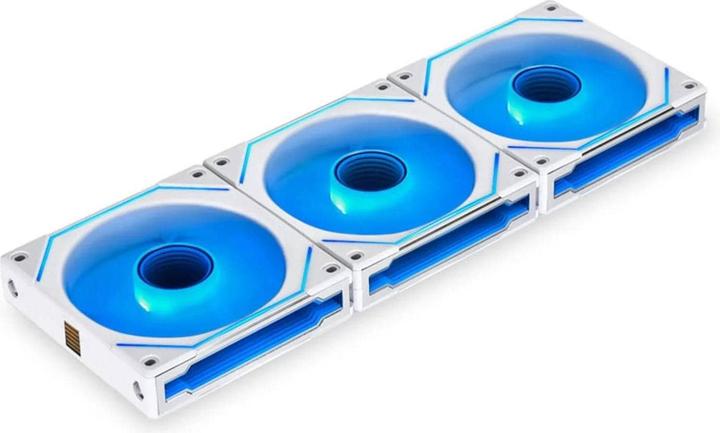 Produktbild Lian-Li UNI FAN SL-INF 120 ARGB Reverse Blade PWM Lüfter, 3er Pack inkl. Controller - 120mm, weiss (120 mm, 3 x)