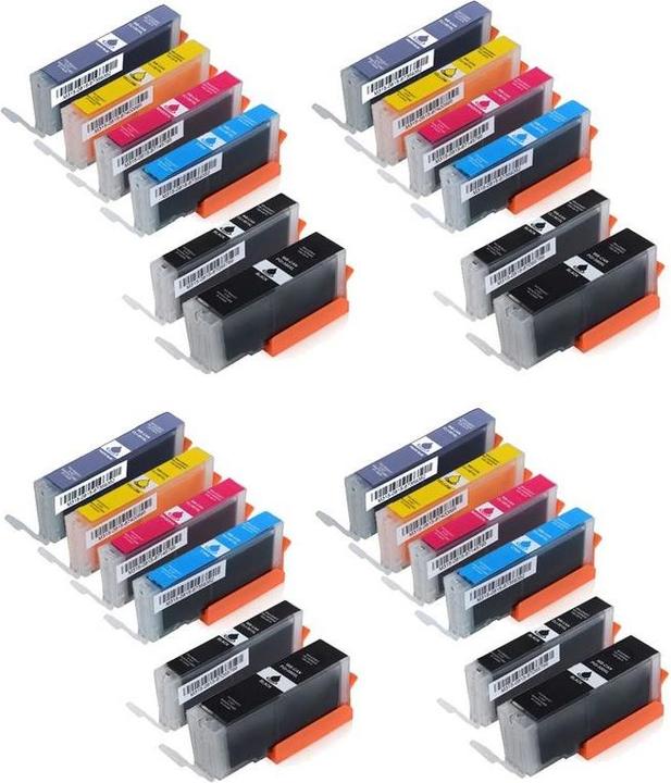 Image du produit Hermex Cartouche d'encre compatible XXL pour Canon PIXMA TS8150 (M, Y, CF, C, PC, PM)