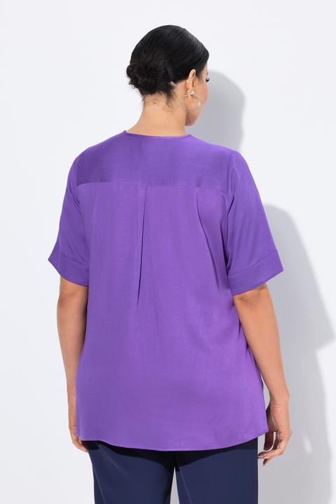 Produktbild Ulla Popken Shirtbluse, Steppeinsatz, A-Linie, Halbarm (46, 48)