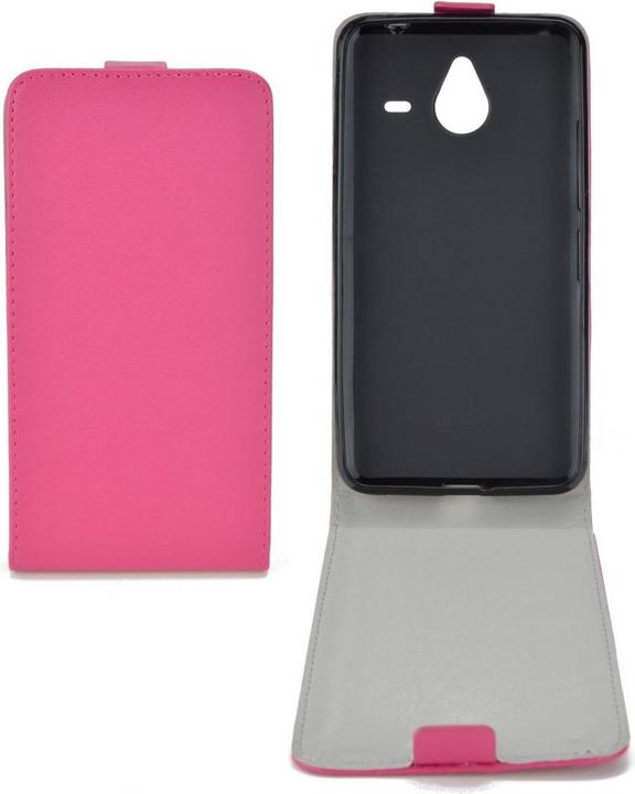 Actual product image König Design Flip Protective Mobile Case Microsoft Lumia 640 XL Pink Leather Imitation Slim Flex New (Microsoft Lumia 640 XL)