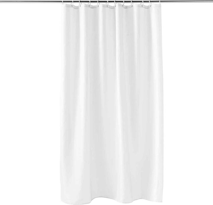 Produktbild Douceur D'intérieur Duschvorhang mit Haken, weiss 180 x 200 cm (180 x 200 cm)