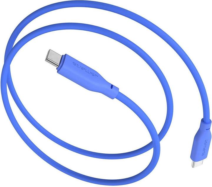 Produktbild 4smarts USB-C / USB-C Silikon-Kabel High Flex 60W 1,5m blau (1.50 m, USB 2.0)