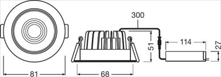 Produktbild Ledvance LED-Einbaustrahler rund SPOT-FP Fire-Proof FIX 8W/4000K WT DIM IP65 8W 670lm 4000K 230V 50.000h d... (670 lm)