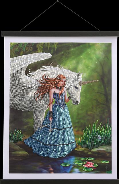 Produktbild Craft Buddy Crystal Art Bild "Enchanted Pool" 35x45 cm Scroll