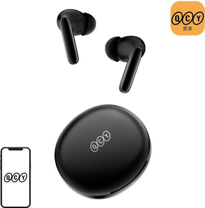 Produktbild QCY T13 ANC 2 TWS In-Ear-Funkkopfhörer – Schwarz (ANC, 7 h, Kabelgebunden)