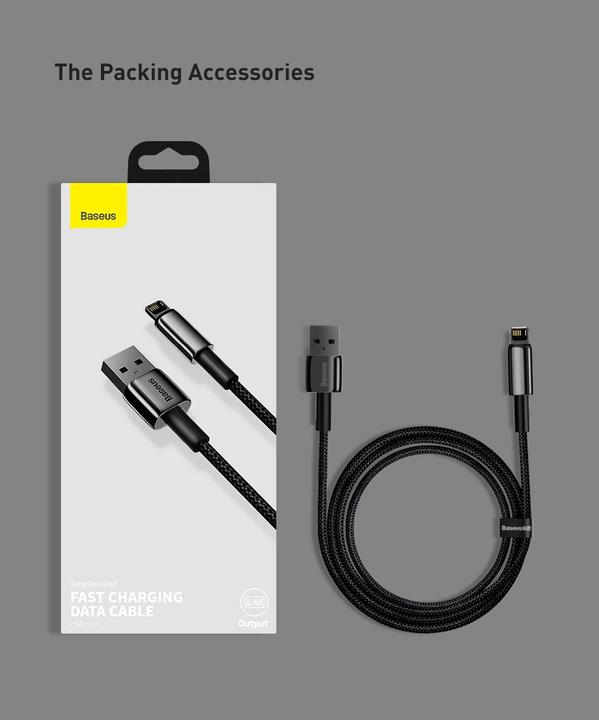 Actual product image Baseus Tungsten Gold Series (2 m, USB 2.0)