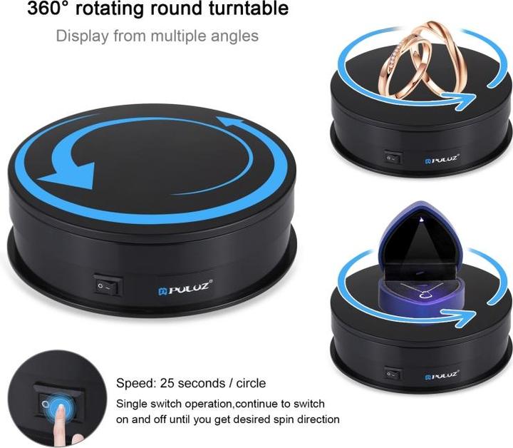 Image du produit Puluz Plateau tournant électrique à 360 (Autres accessoires)