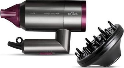 Actual product image Solac Hair&Go Ionic, Grey, Purple, Hanging ring, 2000 W, 420 g