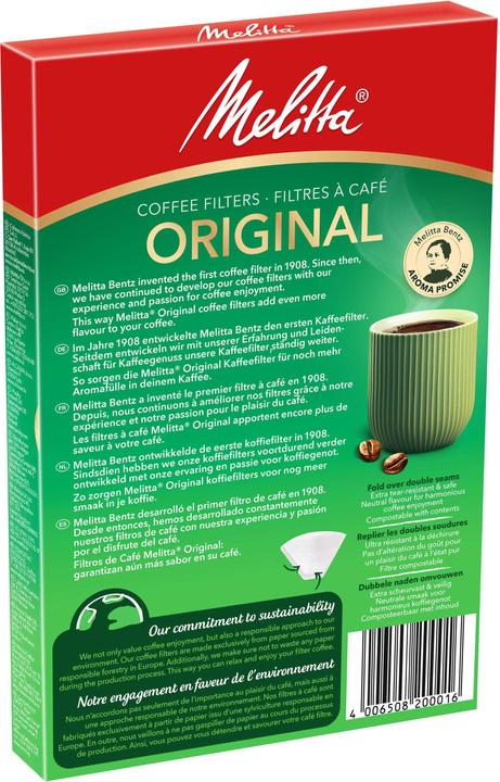 Actual product image Melitta Paper filter 1x4