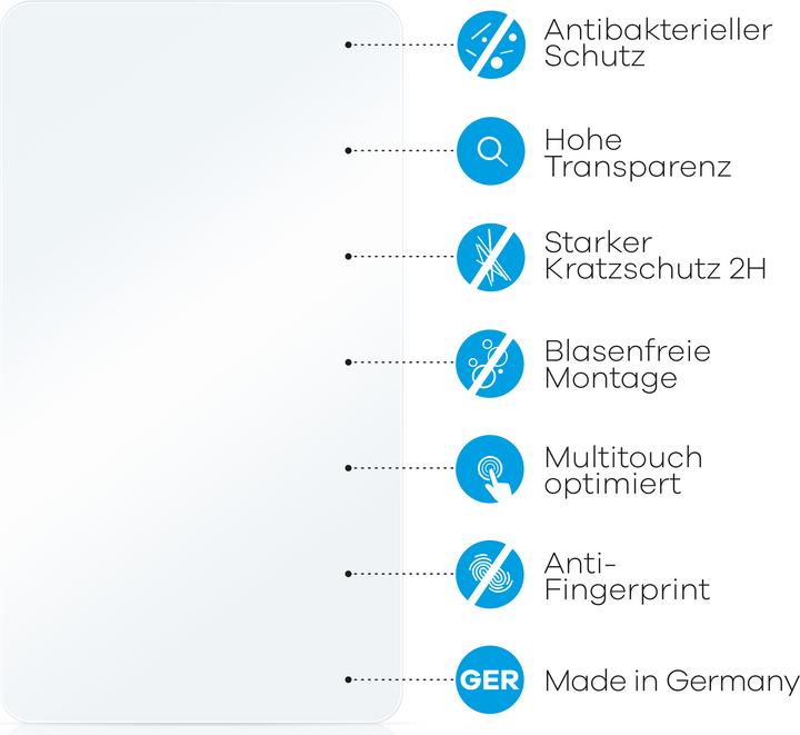 Produktbild upscreen Schutzfolie Displayschutz Displayschutzfolie Folie Klar antibakteriell (1 Stück, Apple iPhone 13)