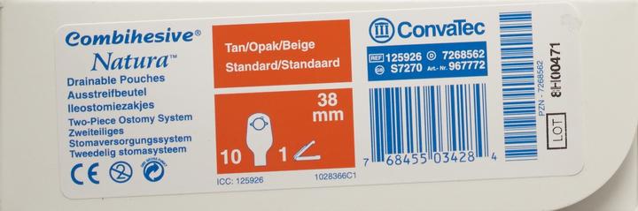Produktbild ConvaTec Ileo Beutel std opak 38mm (10 Stück, 10000 ml, 152 g)