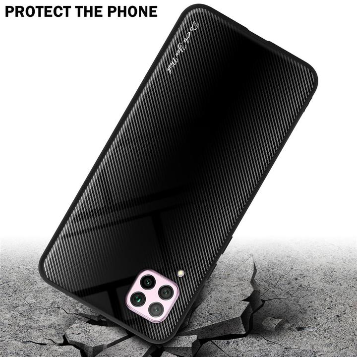 Productafbeelding Cadorabo TPU gestreepte glasplaat (Huawei Nova 7i, Huawei P40 Lite)