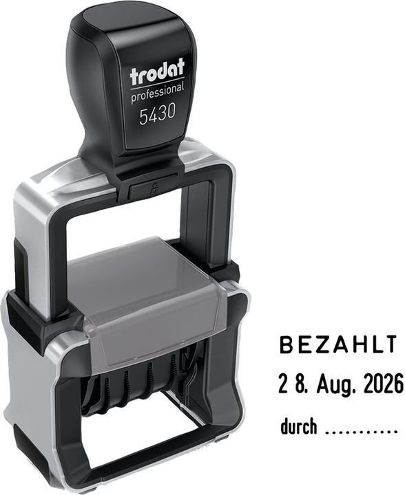 Actual product image Trodat Text and date stamp