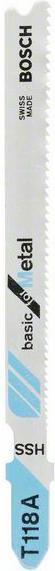 Productafbeelding Bosch Professional Zubehör Stichsägeblatt T 118 A Basic for Metal, 5er-Pack