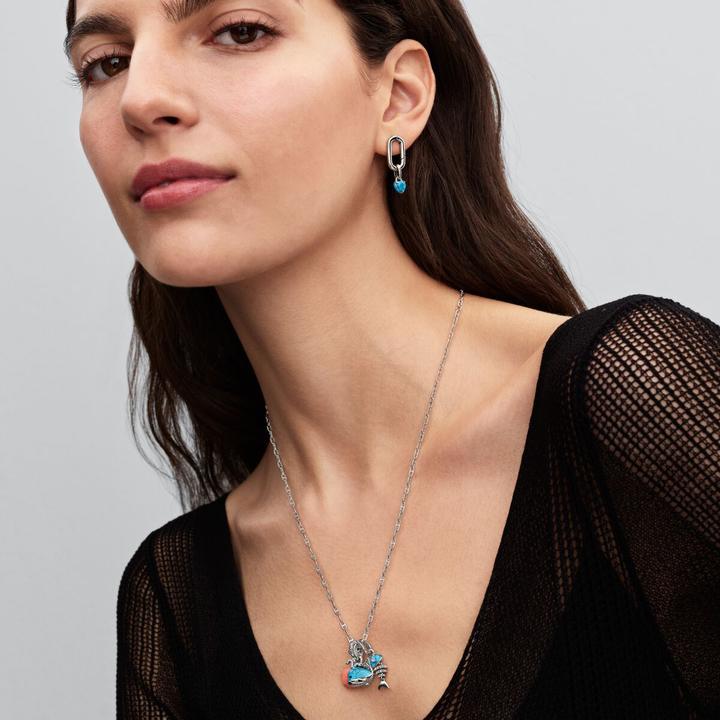 Immagine prodotto Pandora Mini ciondolo pendente a forma di cuore color turchese (Smalto, Argento 925)