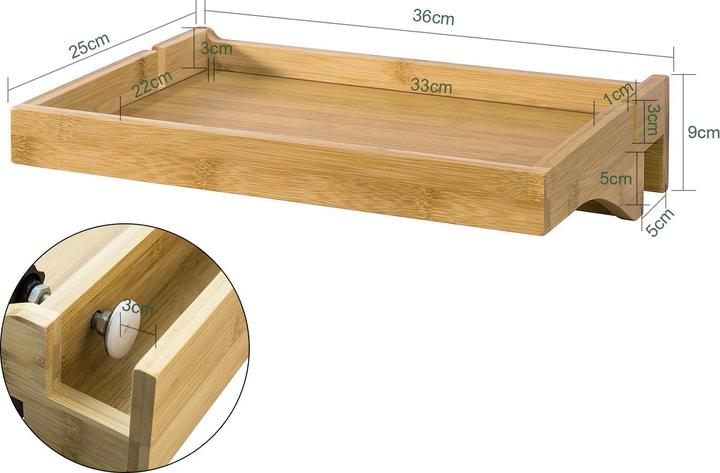 Produktbild SoBuy Bettablage (36 x 25 x 9 cm)