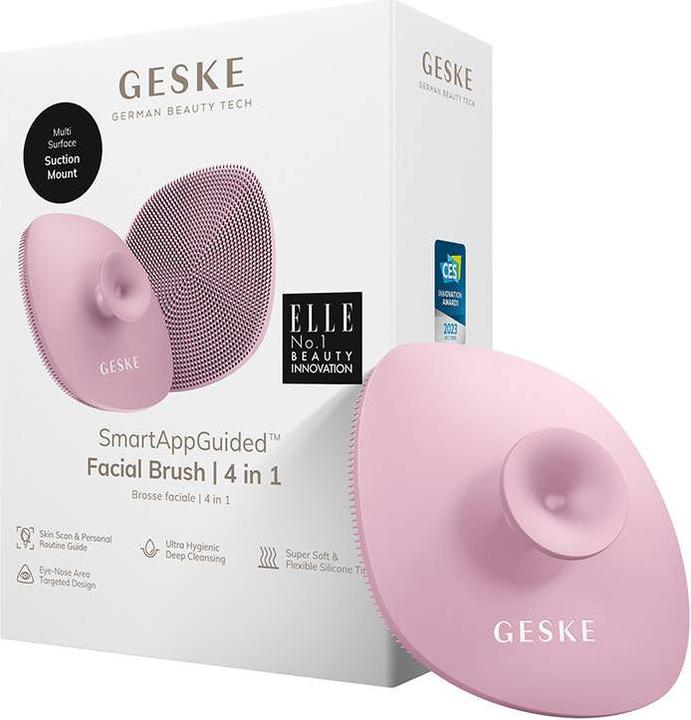 Actual product image Konjac Sponge Szczoteczka do czyszczenia twarzy 4w1 z uchwytem Geske z Aplikacją (różowy)
