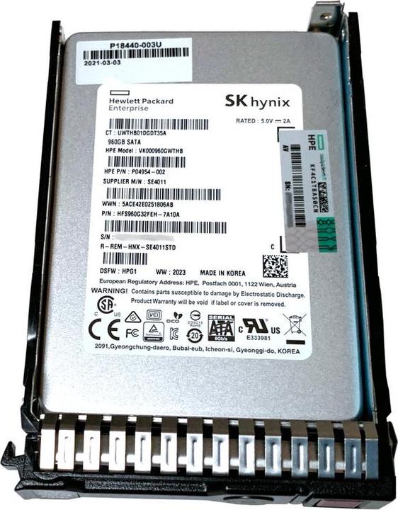 Actual product image HPE SSD 480GB Sata 2.5inch SFF (480 GB, 2.5")
