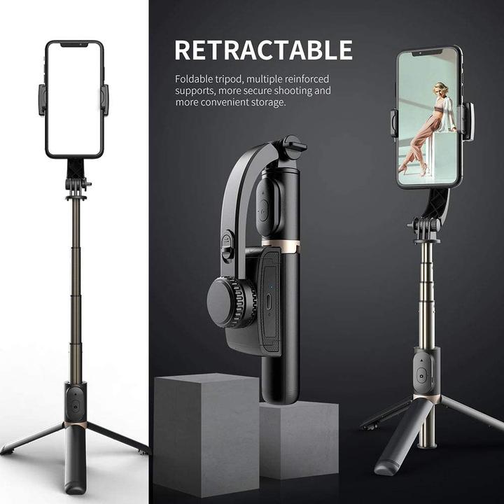 Actual product image PhoneLook 3 in 1 Selfie Stick L08 Stablised Videos with Gimbal, Stand Tripod Bluetooth Remote Trigger