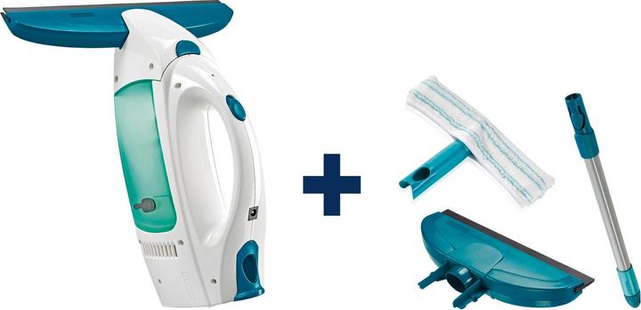 Actual product image Leifheit Dry & Clean window vacuum cleaner set with handle, washer, narrow suction nozzle