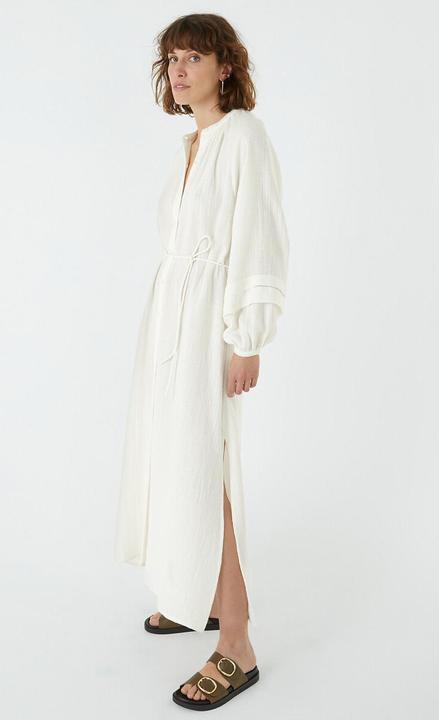 Image du produit La Redoute Collections Longue robe en mousseline avec manches ballon (40)