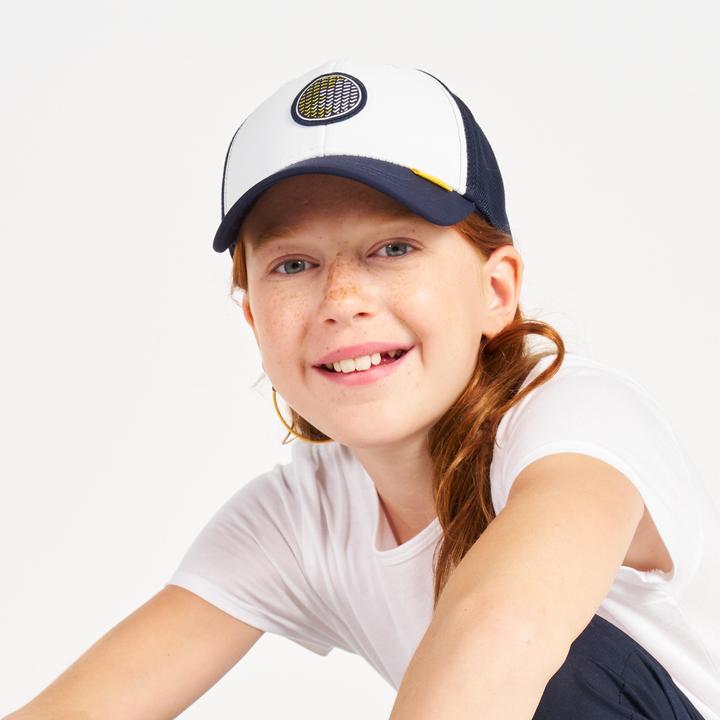 Actual product image Tribord Sailing cap kids Sailing 500 light beige/blue (52, 53, 54, 55)