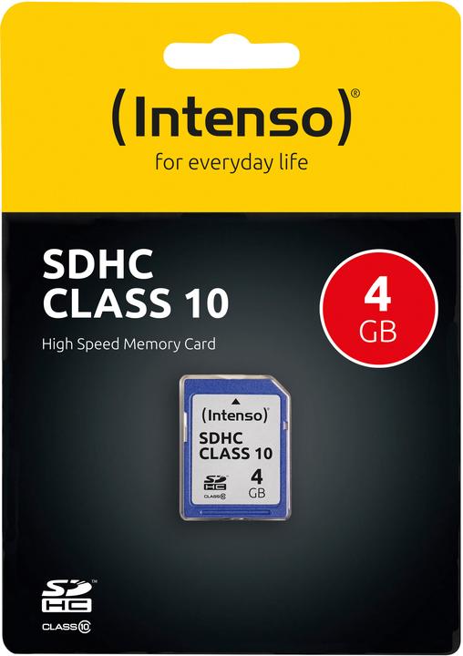 Image du produit Intenso SD Class 10 (4 Go, SDHC, U1)