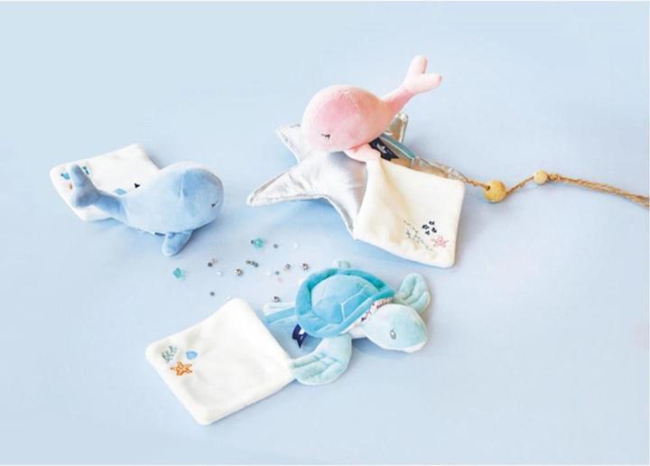 Produktbild Doudou et Compagnie Wal mit Schmusetuch, blau 15cm (MQ2) **