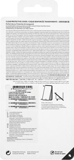 Actual product image Samsung clear protective cover (Samsung Galaxy Note 20 Ultra)