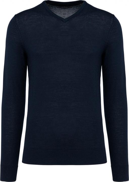 Kariban Merino-Pullover mit V-Ausschnitt