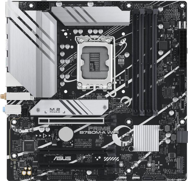 Actual product image ASUS PRIME B760M-A WIFI (LGA 1700, Intel B760, mATX)
