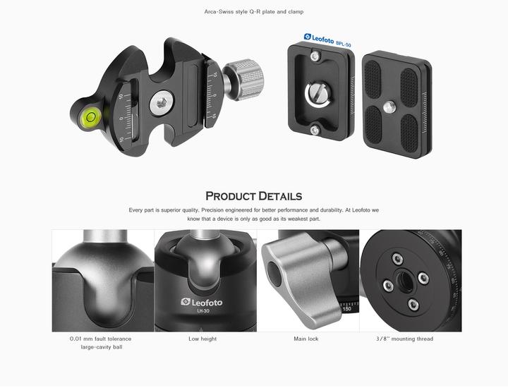 Produktbild Leofoto LS-255C Set (Metall, Carbon)