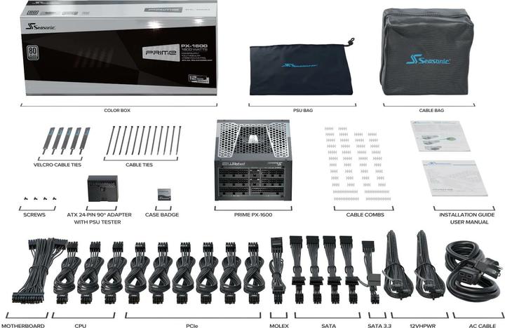Actual product image Seasonic Prime PX-1600 Modular (1600 W)
