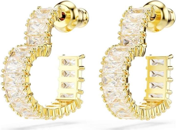 Immagine prodotto Swarovski Orecchini a cerchio Matrix taglio baguette cuore piccolo oro bianco (Metallo Swarovski)