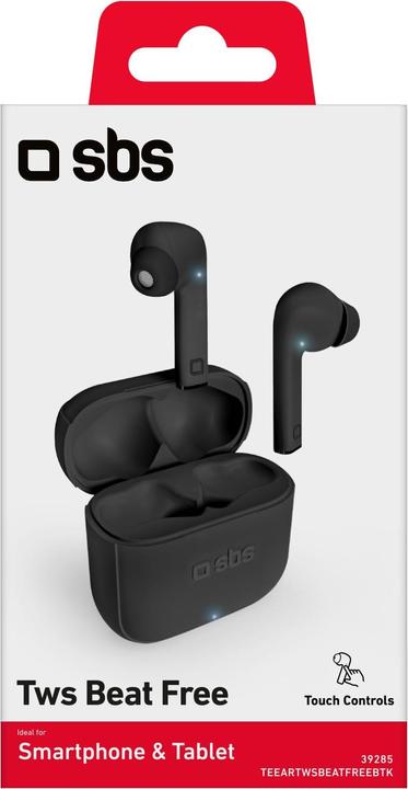Produktbild SBS TWS Beat Free Kopfhörer mit 200mAh Ladestation black (3.50 h, Kabellos)