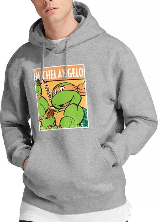 Immagine prodotto Teenage Mutant NT Felpa con Cappuccio Michelangelo Uomo (L)