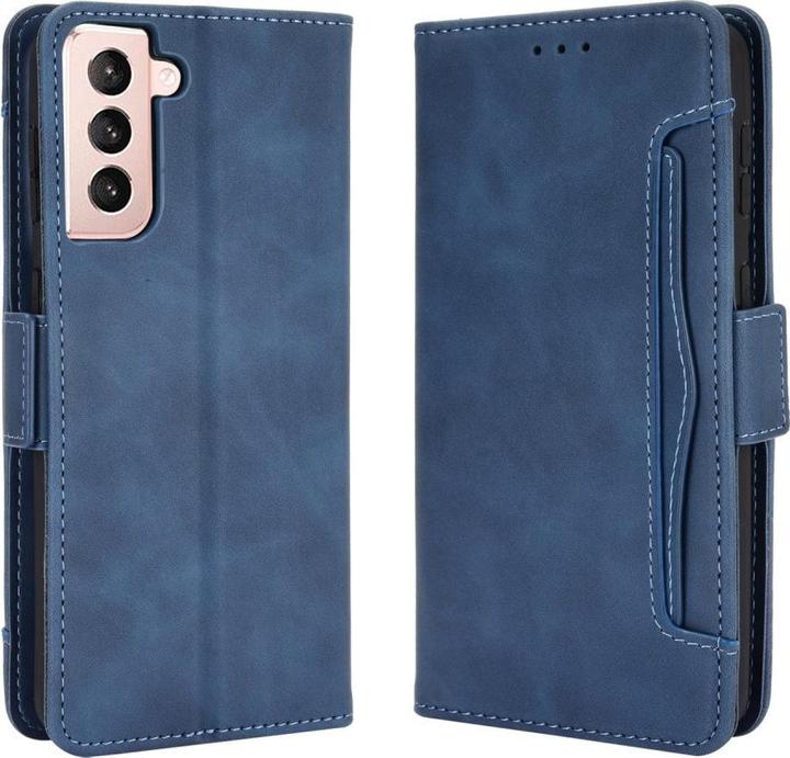 Actual product image Cover-Discount Galaxy S21+ - case with many card slots blue (Samsung Galaxy S21+)