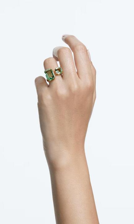 Image du produit Swarovski Millenia Bague Ouverte Octogonale Taille Verte Or (60)