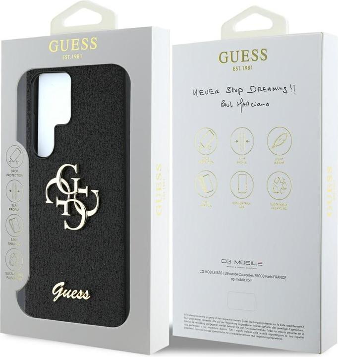 Actual product image Guess Etui Fixed Glitter Big 4G Metal Logo do Samsung Galaxy S25 Ultra czarny (Samsung Galaxy S25 Ultra)