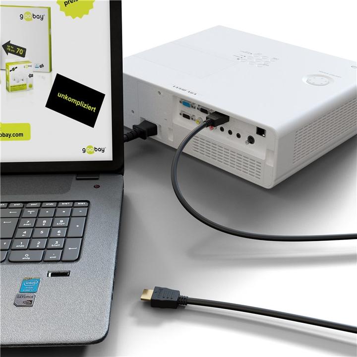 Produktbild Goobay Series 1.4 High-Speed-HDMI™ Kabel mit Ethernet, 7.5 m, Schwarz (7.50 m, HDMI)