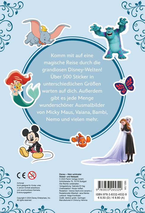 Immagine prodotto Panini Disney: Il mio sticker più bello e divertimento da colorare