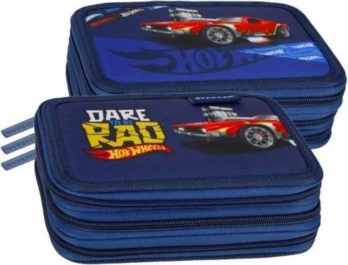 Image du produit Starpak Trousse à crayons Trousse à crayons avec accessoires 3 fermetures éclair Hot Wheels 486071