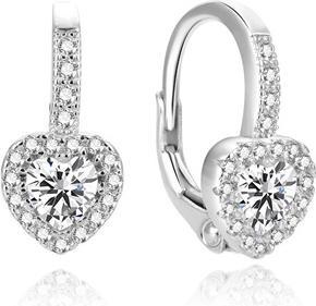 Beneto Romantic earrings in the shape of hearts AGUC1299DL