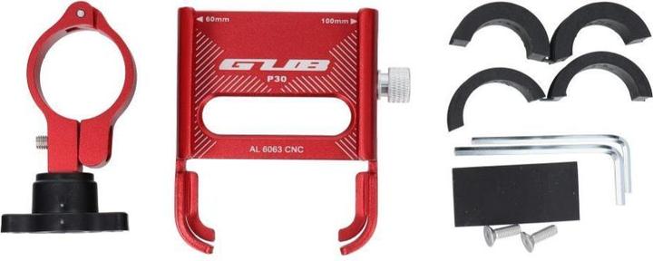 Image du produit OEM Bicycle accessory GUB bike holder for mobile phone P30 Aluminium red
