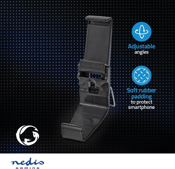 Produktbild Nedis Halter für Gaming-Handys für Xbox One Controller Universal Verstellbar Schwarz