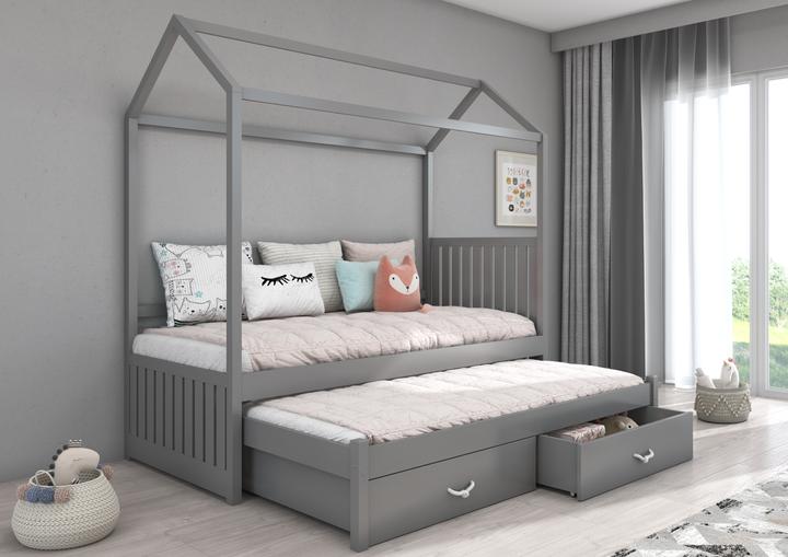 Produktbild ADRK Furniture Hausbett mit JONASZEK 200x90 Matratzen (200 x 90 cm)