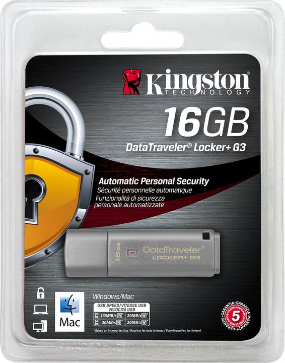 Actual product image Kingston DataTraveler Locker+ G3 (16 GB)